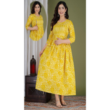 Maternity & Feeding PRINTED COTTON GOWNSTYLE KURTI
