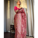 BEAUTIFUL RICH PALLU & JACQUARD WORK ON ALL OVER THE SAREE
