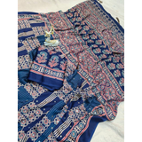 SF- 1117 Semi Gajji Ajrakh Print with Mirror