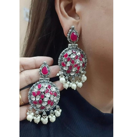 Ruby Stone Style Earrings