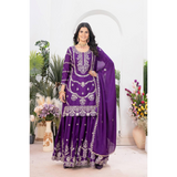 ZD-Series New Designer Party Top Sharara Dupatta Set