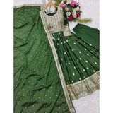 New Trending Mehndi Rasam Gown Set