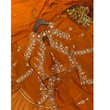 BE-280 WEDDING SPECIAL FANCY PARTY WEAR FAUX GEORGETTE LEHENGA SAREE