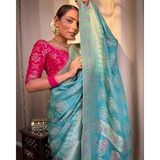 BEAUTIFUL RICH PALLU & JACQUARD WORK ON ALL OVER THE SAREE