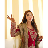 SR-1692 Designer Party Wear Look Top-sharara Set