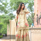 HK-1707 Top-Sharara And Dupatta Set