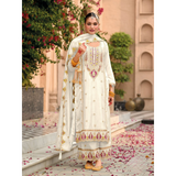 DNO 701 Embroidered Straight Cut Salwar Suit