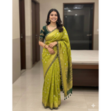 ZARI CUTWORK BORDER SEMI-SILK SAREE