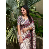 VCSM09- VARUNI COUTURE Design Lunch Real Mirror Work Semi Gajji Silk Soft SAREE