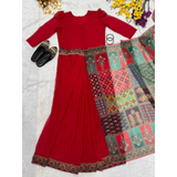 New Trending Gown Style Ready Nd Go saree