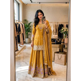 WW-1273 Chinon Silk Top Sharara & Dupatta