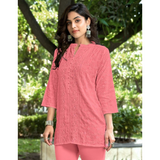 CHIKANKARI STYLE SEQUENCE SHORT TOPS