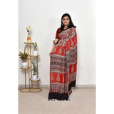 Super AJRAKH PrintTrending Saree