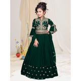 HK CREATION Crepe Georgette with Beautiful Embroidery Work