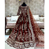 New Collection Heavy Embroidered Chinon Silk Gown