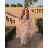 ZD-10099 New Designer Party Sharara Suit & Dupatta Set