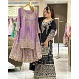 ZC-B9016 New Designer Party Top Sharara SETS