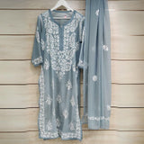 Heavy Georgette Chikankari Kurti Sets