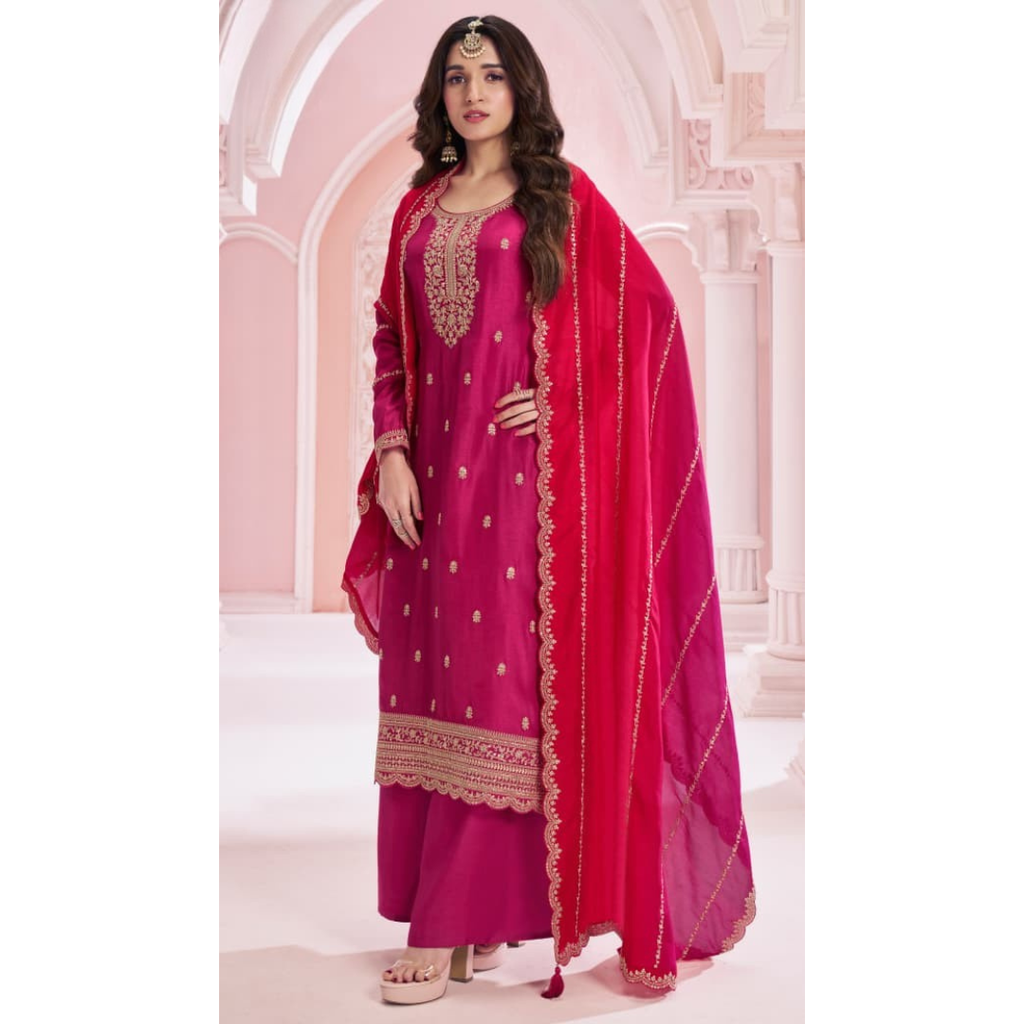 DN6945 VINAY Heavy Vichitra With  Sequence Embroidery Stitched Work