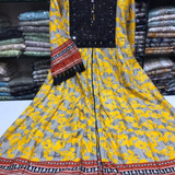 Printed Full Length Linen Kurtis