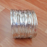 Gold n Silver Bangle style openable Bracelets