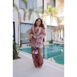 LW-9319 READYMADE TOP-PANT WITH BATWA