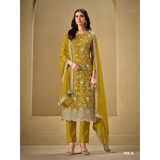 Designer Collection in Pure Chinon with Heavy Embroidery Sets