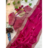 ZEENAT Pure Soft Jimmy Choo Silk Saree