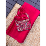 GEORGETTE EMBROIDERED Sarees Ready Blouse