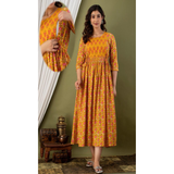 Maternity & Feeding PRINTED COTTON GOWNSTYLE KURTI