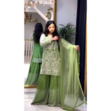 Royal look Sharara palazzo Sequence Party wear