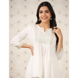 Adaa- Trending Short length Kurti with Embroidery Work