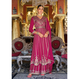 BARBIE - 562 PREMIUM Multicolor Chinon Silk Palazzo Set