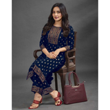 DNO ST034 New Rayon Super Hit Foil Print Kurti & Palazzos