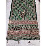 SF- 1117 Semi Gajji Ajrakh Print with Mirror
