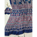SF- 1117 Semi Gajji Ajrakh Print with Mirror