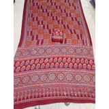 SF- 1117 Semi Gajji Ajrakh Print with Mirror