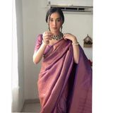 SOFT LICHI SILK SAREE- READY TO WEAR SAREE * GET READY IN JUST ONE MINUTE