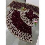 ZF-258 — Elegant Embroidered Sequence Designer Kediya Set
