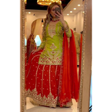 (ND-5049) Heavy chinnon silk palazzo suit