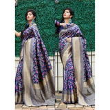 Designer Floral Semi-Silk Sarees