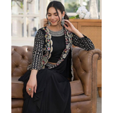 GEORGETTE DESIGNER SEQUINS SAREE JACKET Ready to Wear Saree Collection