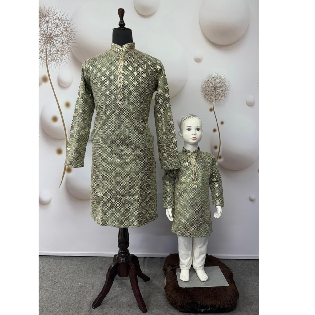 SIBORI Chikankari Men's Kurta and kids kurta sets