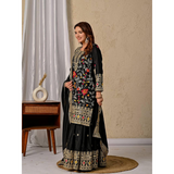 Designer Party Wear Look Sharara Palazzo Sequence Party wear (MF-472)