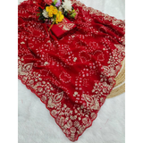 Premium Bandhej Saree UNSTITCHED BLOUSE