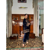 LC-1434 NEW DESIGNER VELVET CORD SET