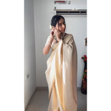 SOFT LICHI SILK SAREE- READY TO WEAR SAREE * GET READY IN JUST ONE MINUTE