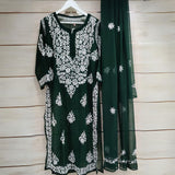 Heavy Georgette Chikankari Kurti Sets