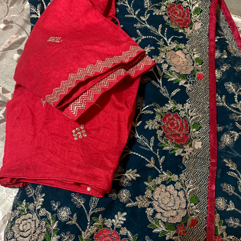 Zari Embroidery Saree