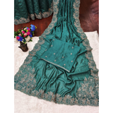 Beautiful Designer Diamond Style Work Collection Saree